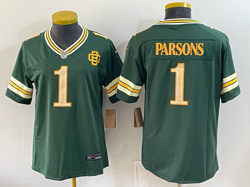Youth Green Bay Packers #1 Micah Parsons Rivalries green Nike Game 2026 NFL Jersey 092403->women nfl jersey->Women Jersey